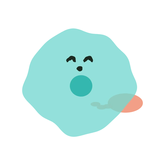 Amoeba devouring stuff in the pond