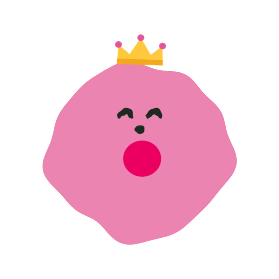 Queen amoeba wearing the crown